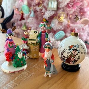 Lot of 4 Maxine’s Hallmark Keepsake Ornament